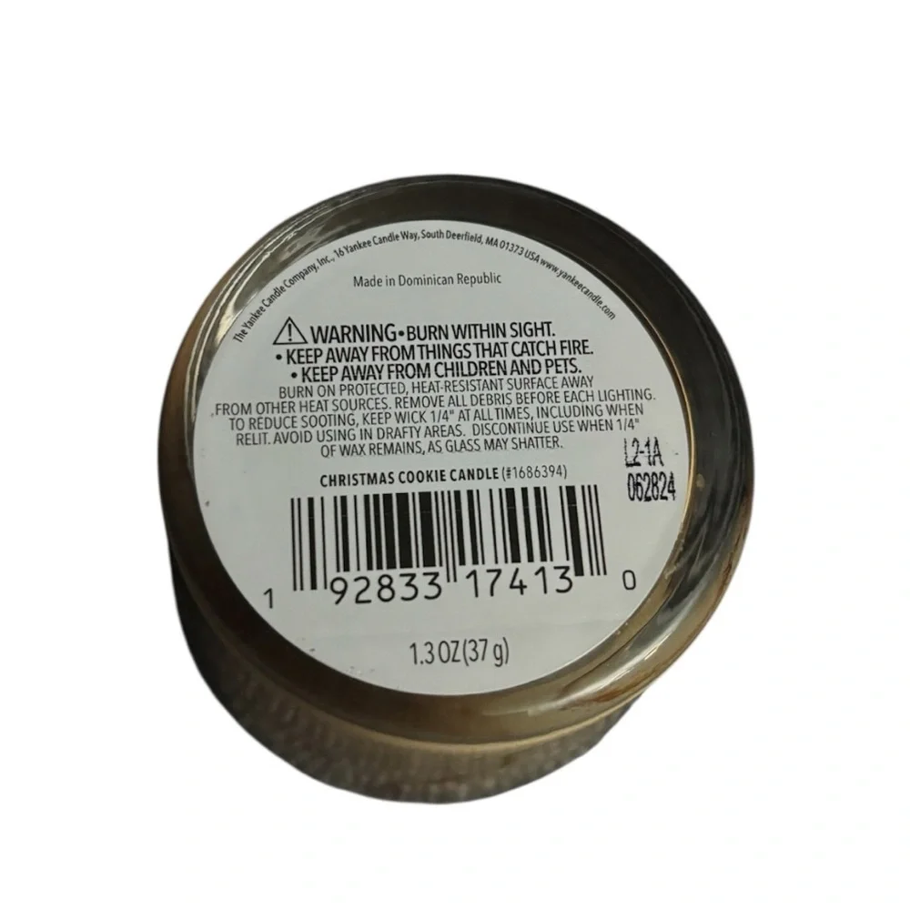 Yankee Candle Christmas Cookie 1.3oz Mini Candle Glass Jar Votive Holiday Winter